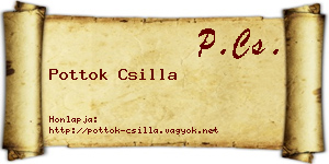 Pottok Csilla névjegykártya